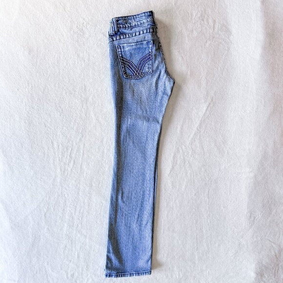 Women's B by Bullhead Pac Sun Jeans | Skinny Bootcut | Light Wash | Size 7 - Picture 4 of 13